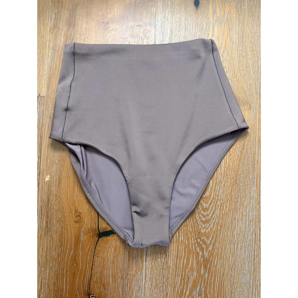 Left on Friday  Taupe High Waist Swim Bottoms Minimalist Chic Size M  NWT